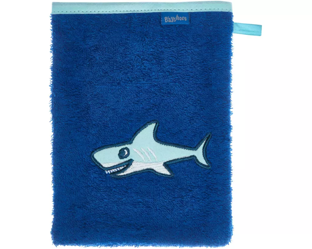 Playshoes Baby-Waschhandschuh Hai Dunkelblau