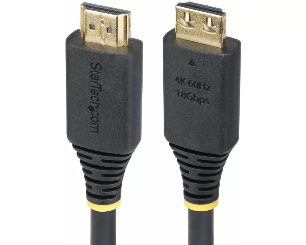 StarTech.com HDMI2-CABLE-GRIP-50C HDMI cable 0,5 m HDMI Typ A (Standard) Schwarz