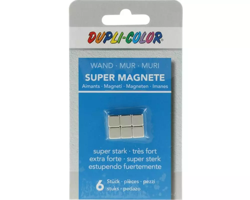 DUPLI-COLOR Super Magnete, Set mit 6 Wüfel , Silber