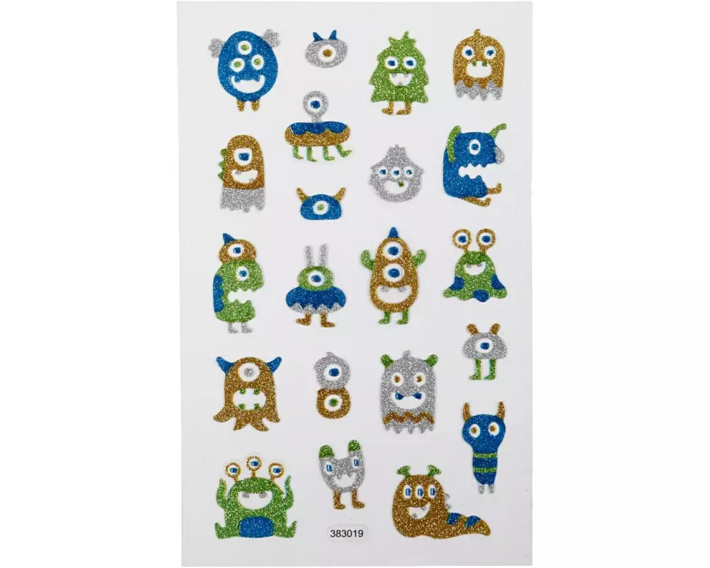 Creativ Company Glitzersticker 15 x 16.5 cm 1 Blatt, Aliens