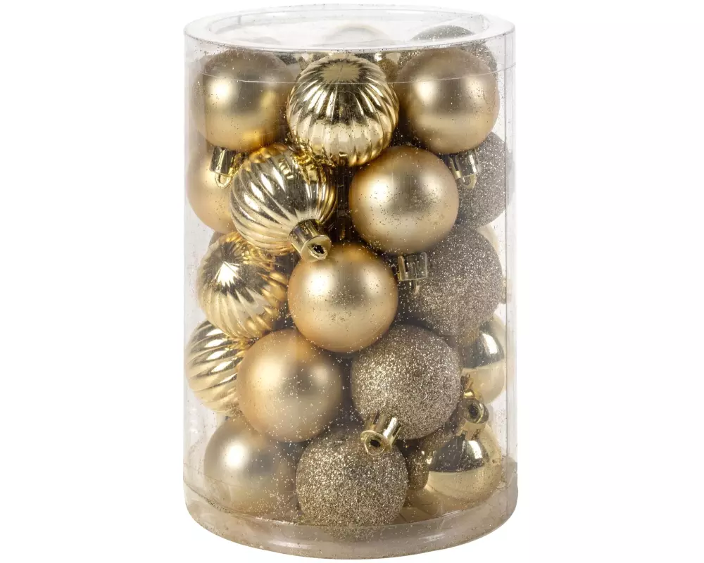 COCON Weihnachtskugel 34 Stück, Gold