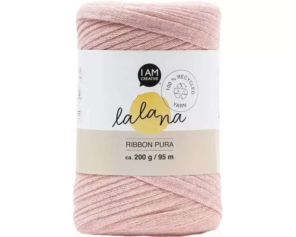 lalana Wolle Ribbon Pura 200 g, Hellrosa