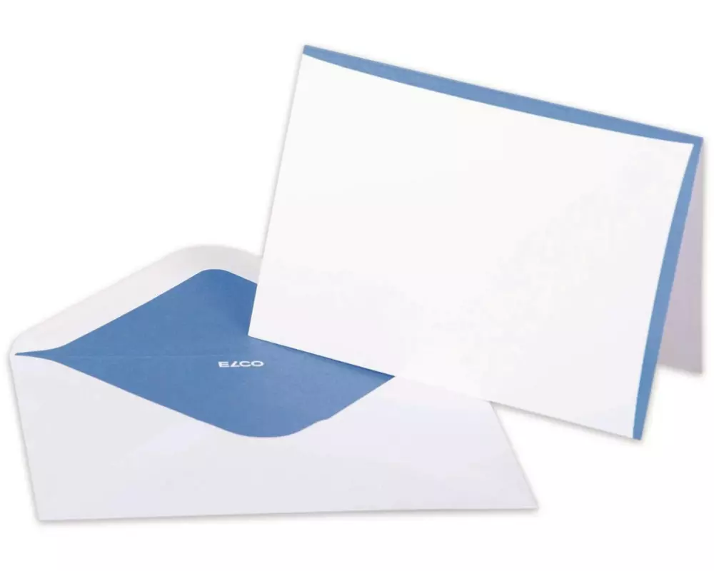ELCO Doppelkarte mit Couvert Prestige C6/A6 Blau, 10 Stück
