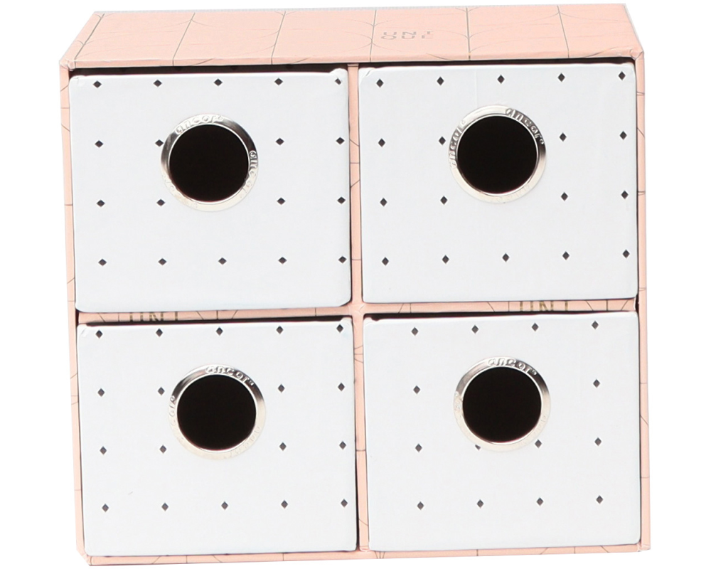 ANCOR Schubladen Box Unique 122060 weiss, 4 Schubladen
