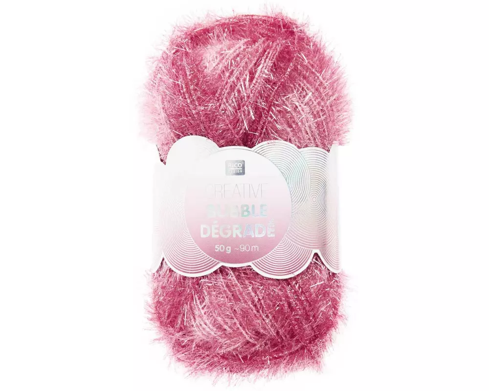 Rico Design Wolle Creative Bubble Dégradé 50 g / 90 m, Rot