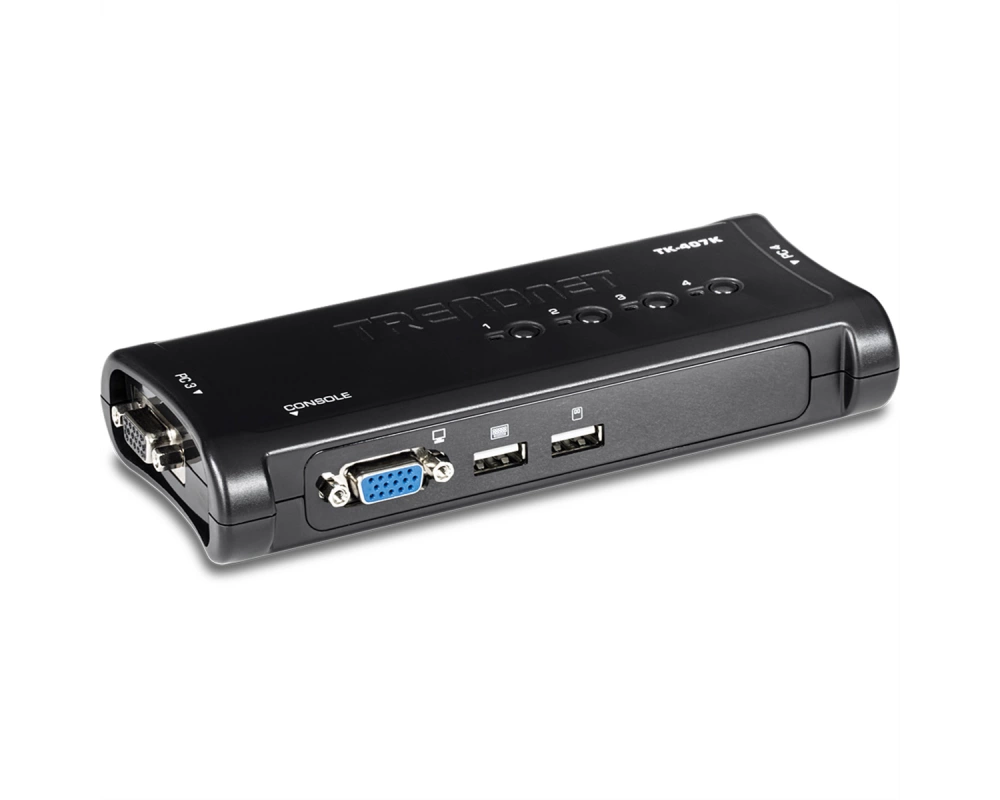 TRENDnet TK-407K KVM Switch 4-Port USB Kit