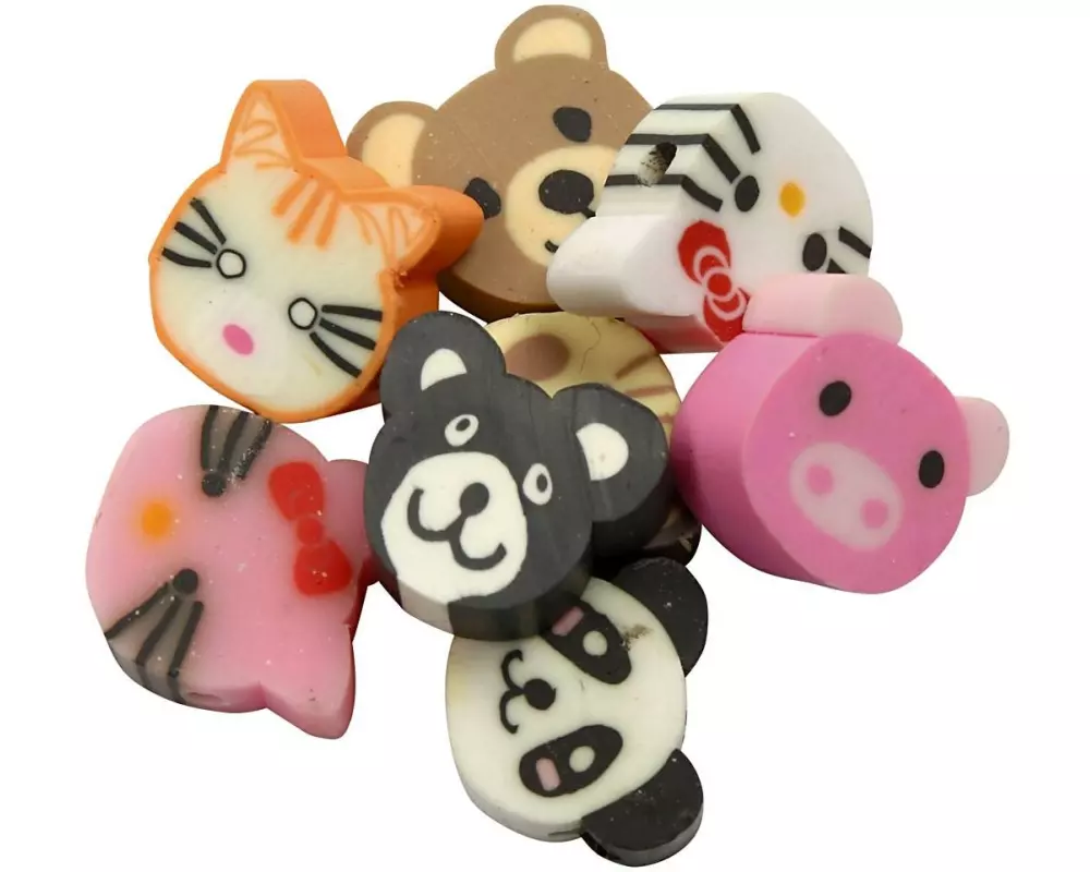 Creativ Company Perlen Ton Figurperlen 60 Stück, Tiere