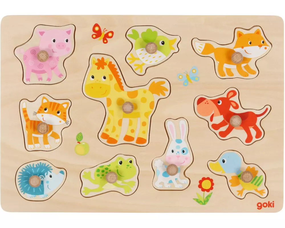 Goki Steckpuzzle Tierkinder