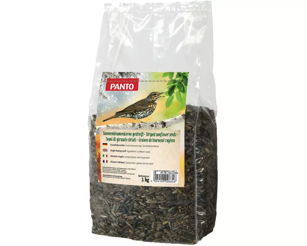 Panto Vogelfutter Sonnenblumenkerne gestreif 1 kg