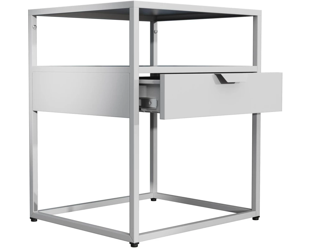 VCM Nachttisch Flokas M 45 x 55 cm, Weiss