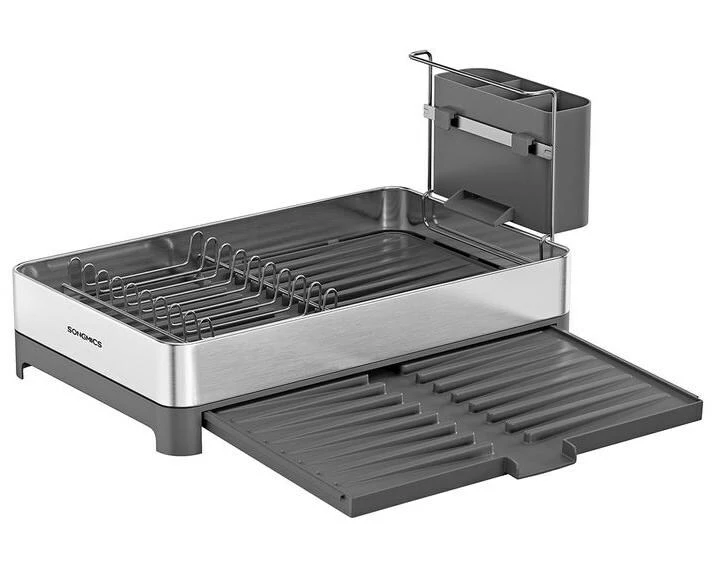 Songmics Abtropfgitter Grau/Silber