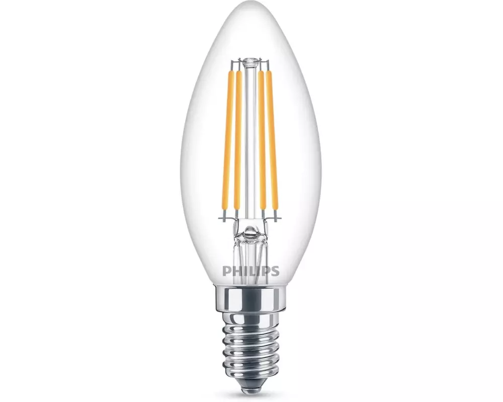 Philips Lampe LEDcla 60W E14 B35 WW CL ND Warmweiss (WW)