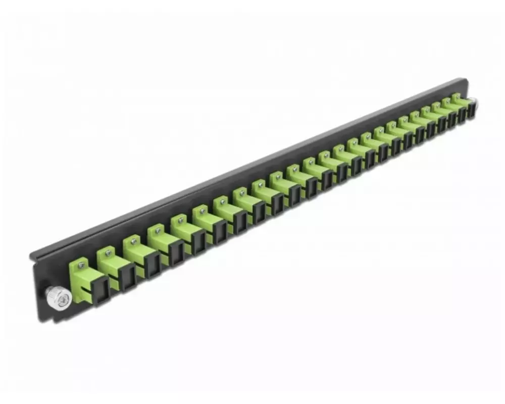 Delock Verteilerplatte Frontblende 24 Port SC Simplex SM lindgrün