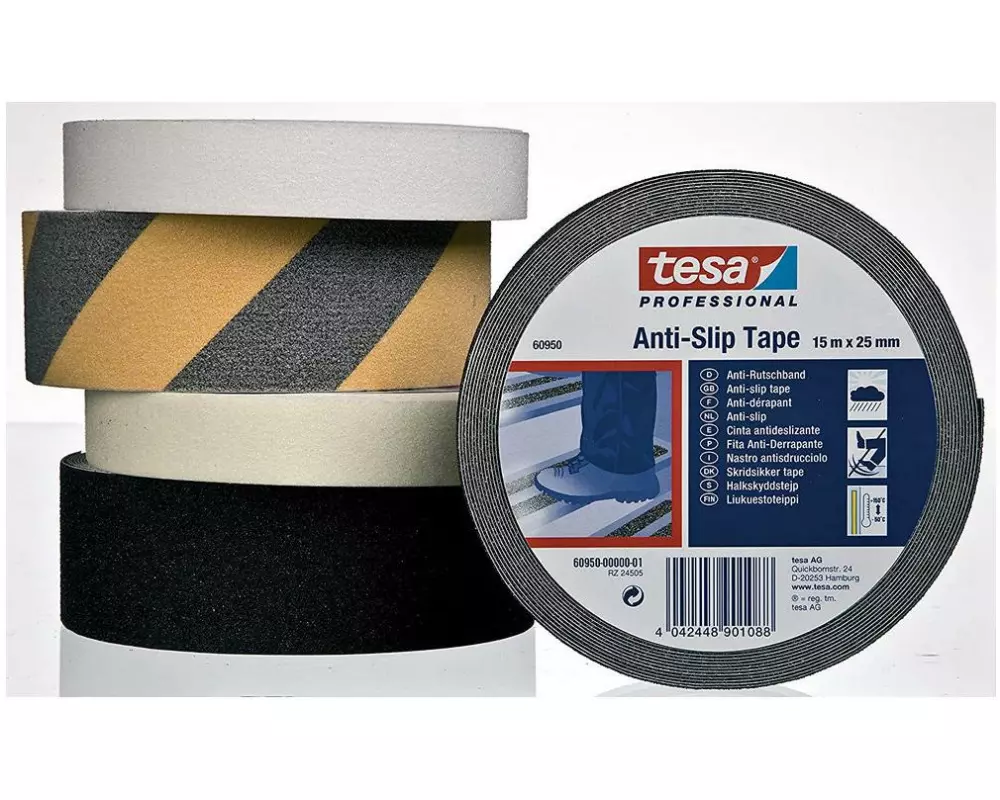 tesa 60951 50 mm x 15 m, Schwarz/Gelb