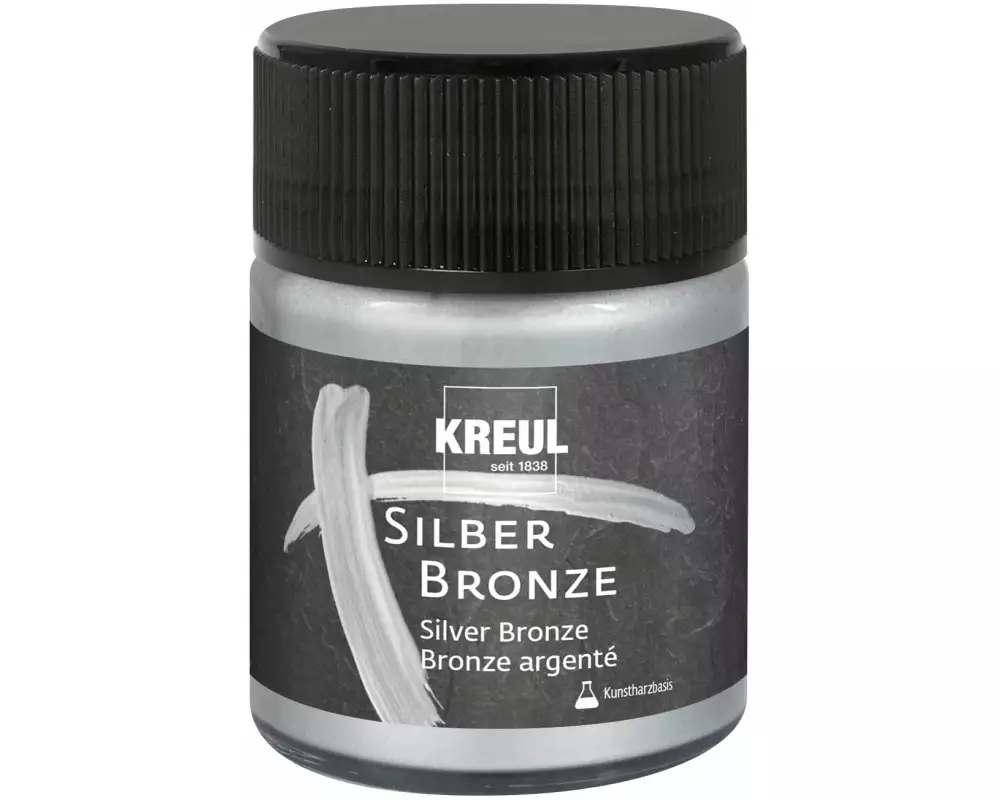 Kreul Effektfarbe Flüssigbronze Silber, 50 ml