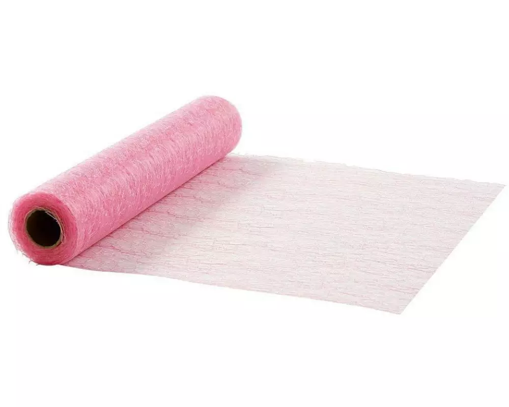 Creativ Company Tischläufer Netz 30 cm x 1000 cm, Rosa