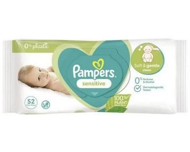 Pampers Sensitive Feuchttücher Sensitive, 52 Stück
