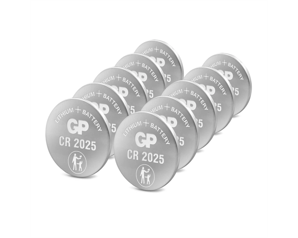 GP Batteries Lithium CR2025 10x 3V Knopfzelle