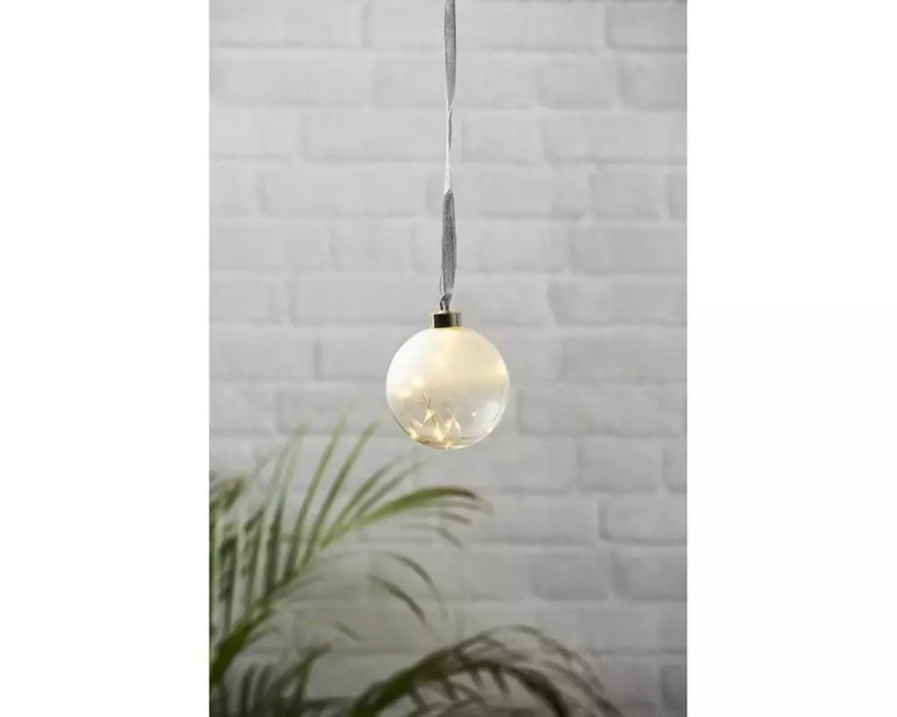 Star Trading Weihnachtskugel Glow, 15 LED, 10 cm, indoor