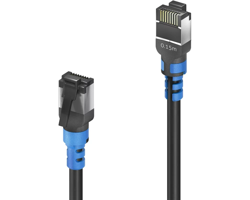 PureLink FlexInstall Patchkabel Cat 6A, S/FTP, 0.15 m, Schwarz 1 Stk.