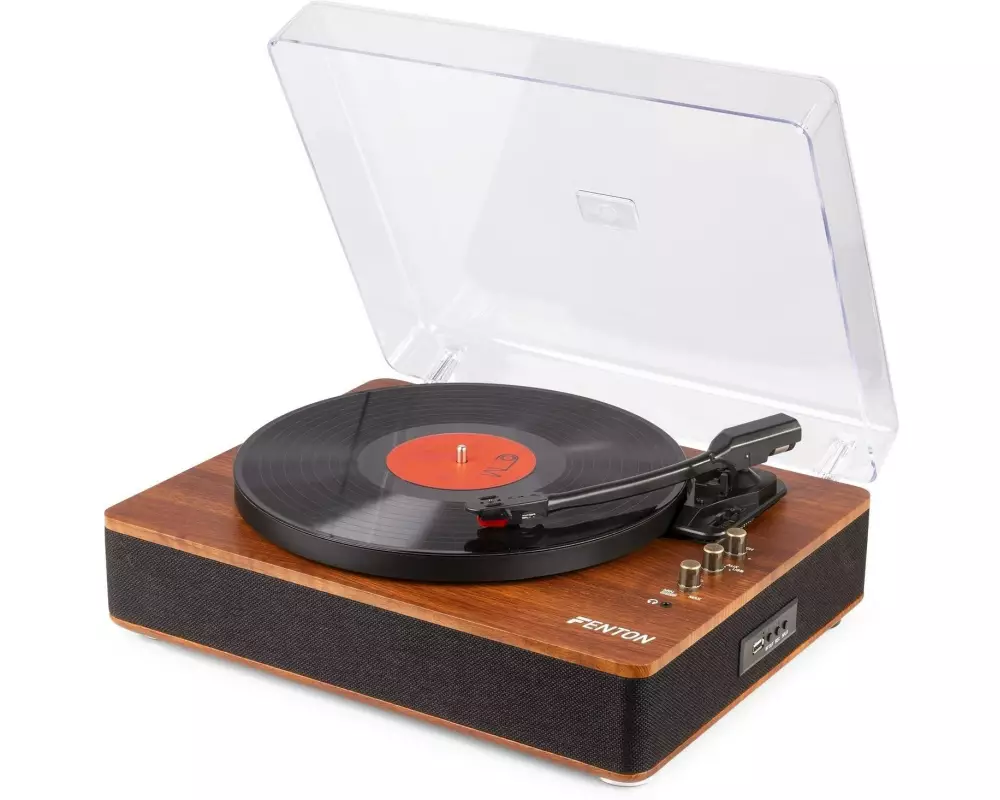 Fenton Plattenspieler mit Bluetooth RP162 Dunkelbraun