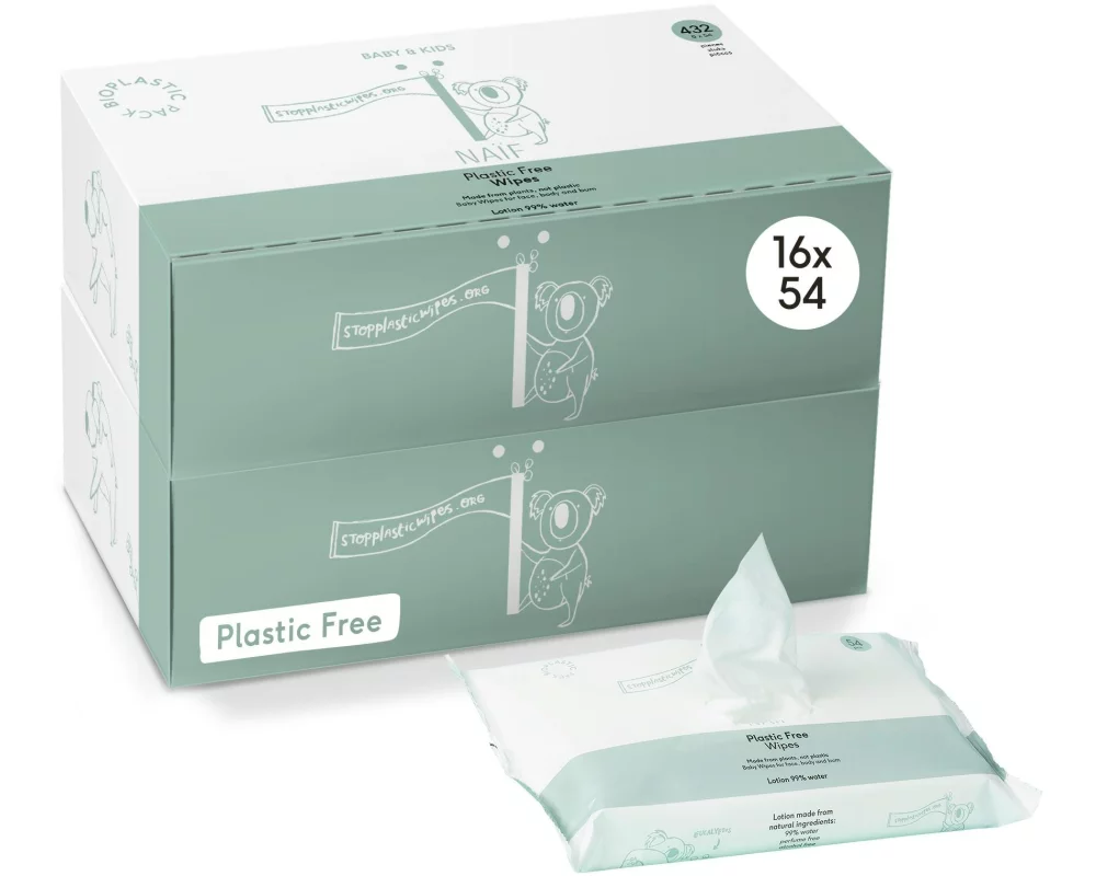 NAÏF Feuchttücher kunststofffrei Giga Pack 16 x 54 Stk.