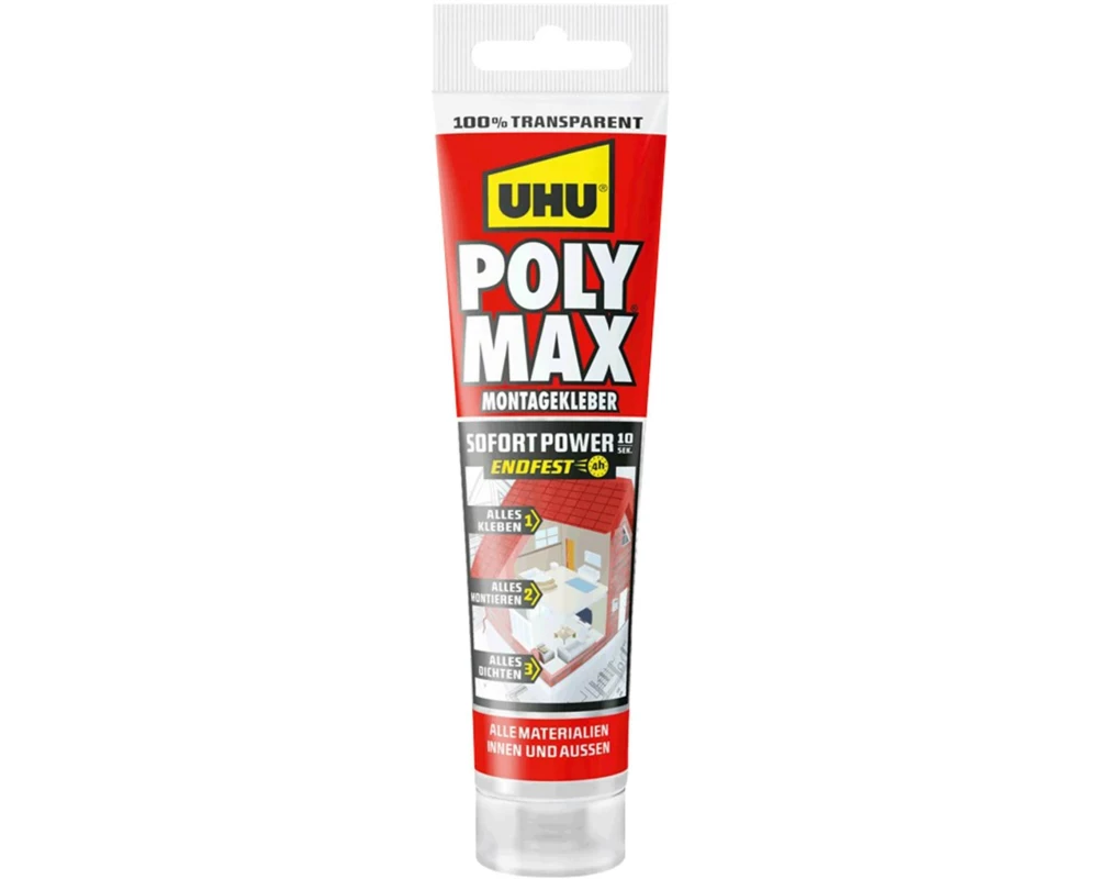 UHU Montagekleber Poly Max 10 Sek transparent 115g