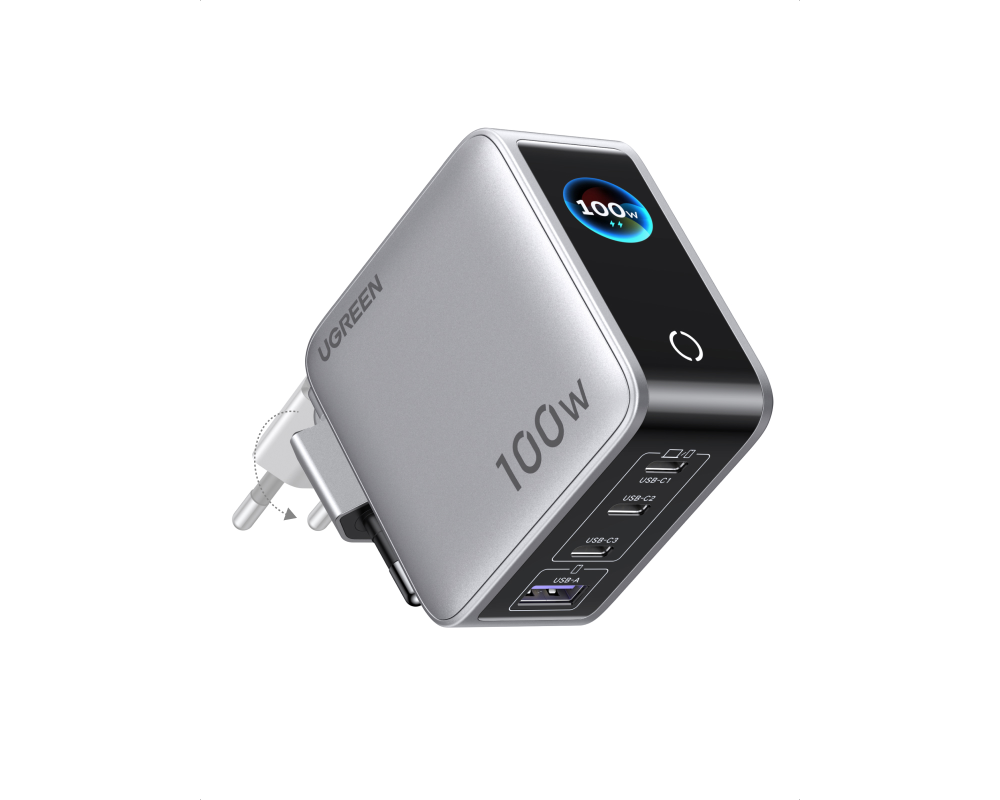 UGREEN Nexode Pro Fast Charger 100W 95942B 4-Port,GaN SmartDisplay Kit