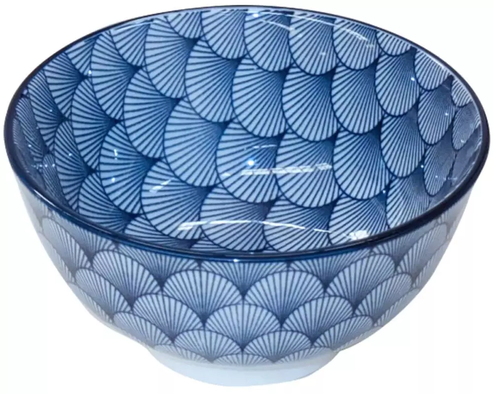 Haynan Schale Zen Fächer Ø 15.5 cm, 1 Stück, Blau/Weiss