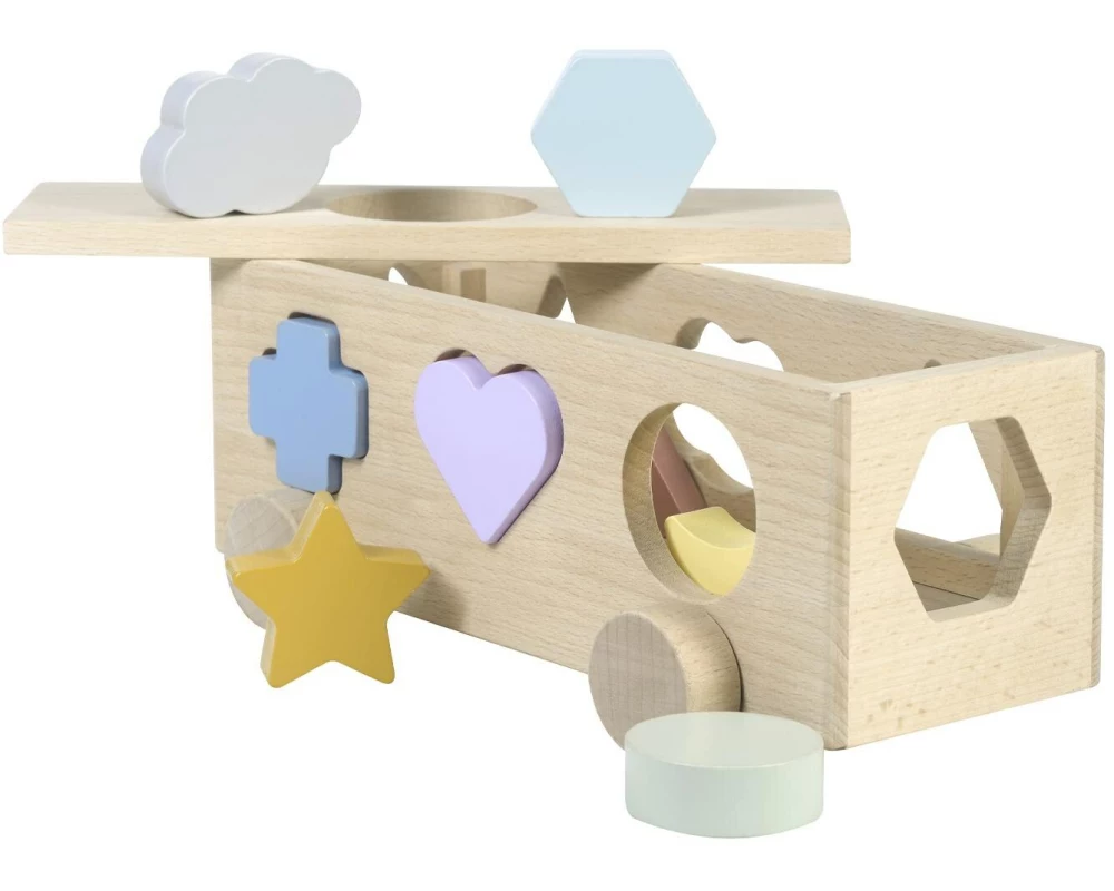 Kindsgut Steckwürfel Auto Holz 23 x 12 x 9 cm