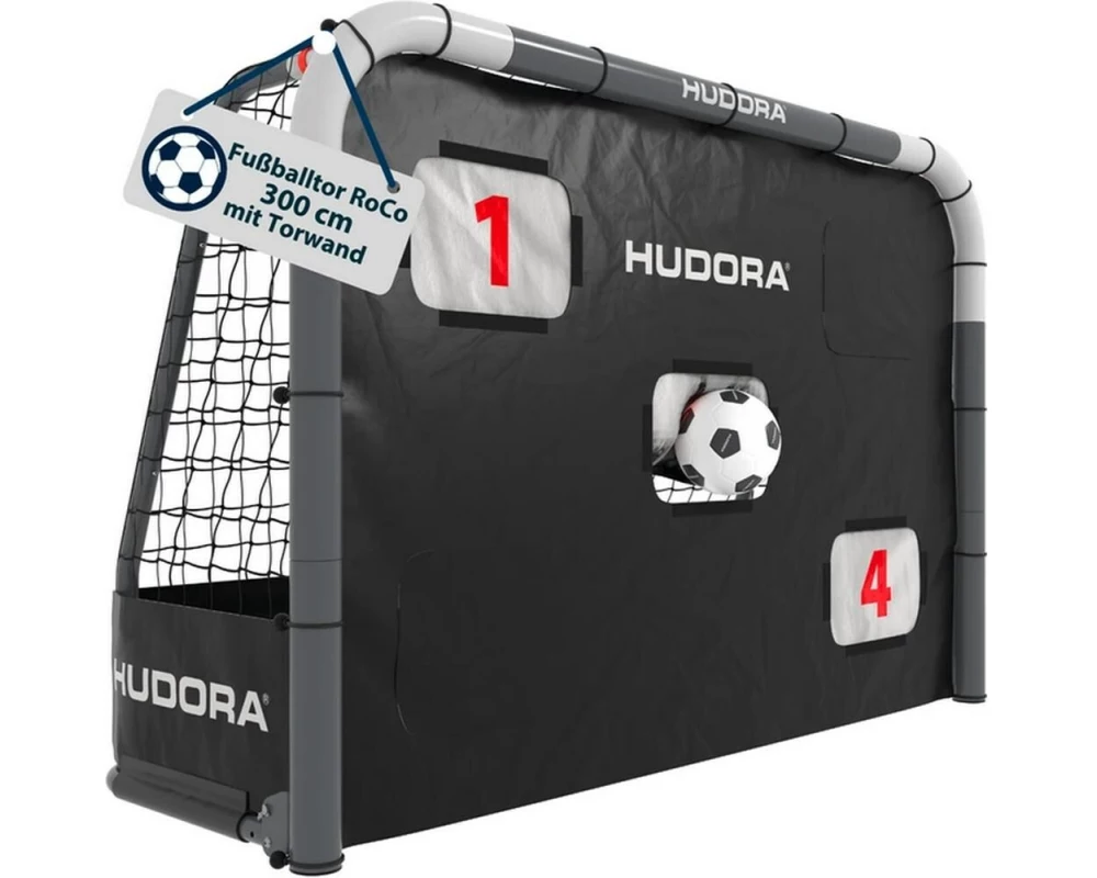 Hudora Fussballtor Roco 300 mit Torwand