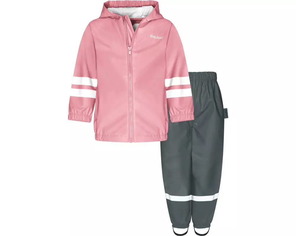 Playshoes Regen-Set Halbhose Basic Gr. 116, Grau/Rose