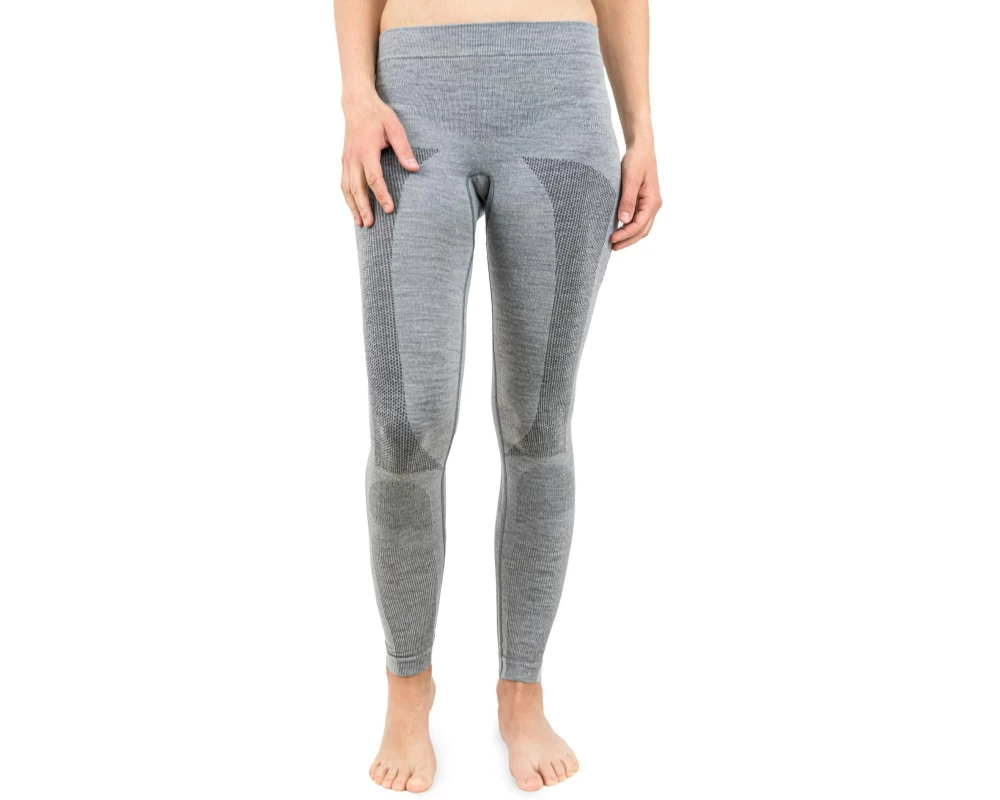 Merino & More Damen Funktionsunterhose lang M, Schwarz/Grau