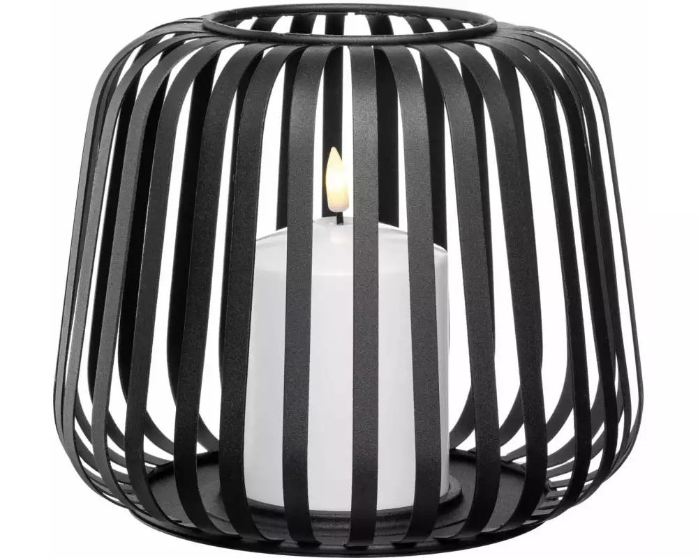 Leonardo Windlicht LED Sole, Schwarz