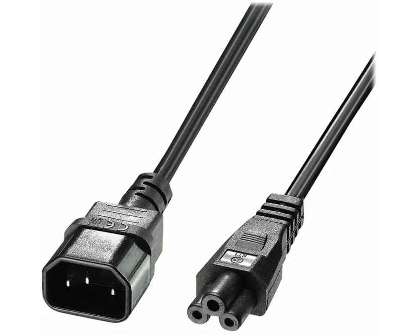 LINDY IEC C14 to C5 Ext Cable IEC C14 to C5 Cloverleaf 3m