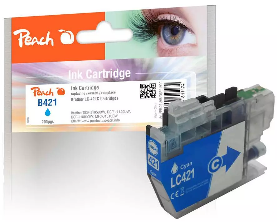 Peach Tinte Brother LC-421C Cyan