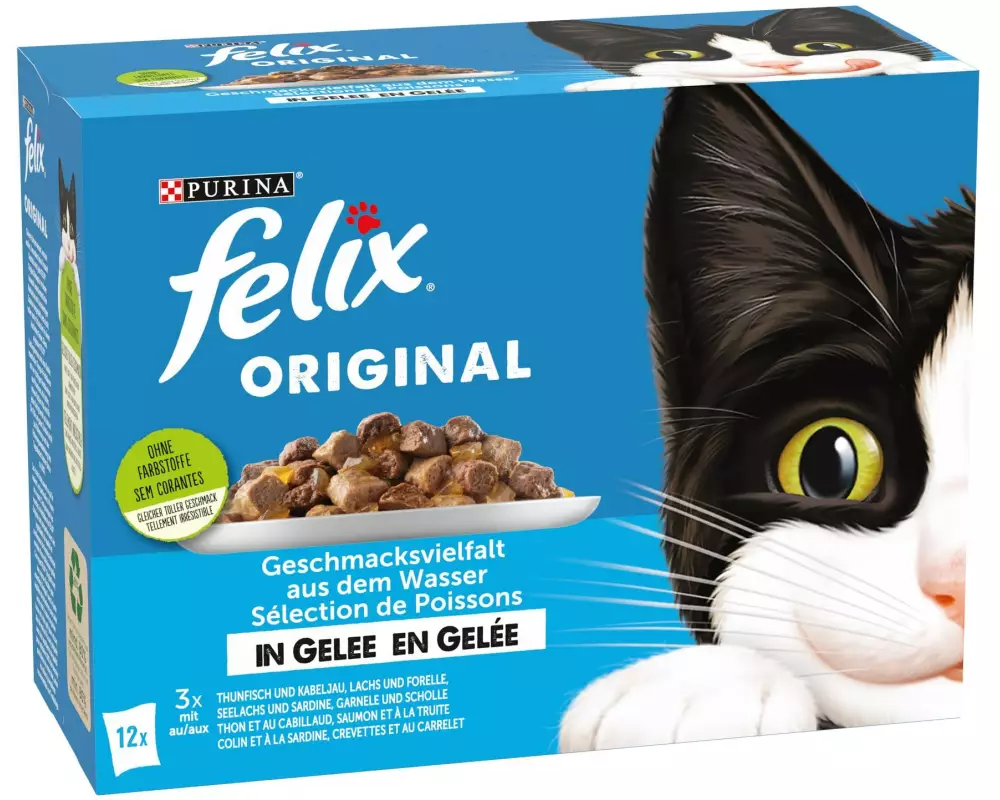 Felix Nassfutter Fisch in Gelée, 12 x 85 g