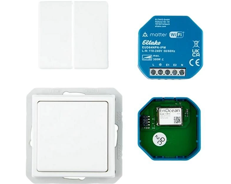 Eltako EB-RF-Dimmaktor-Set EnOcean, Matter, 0-300 W, 100-230 V