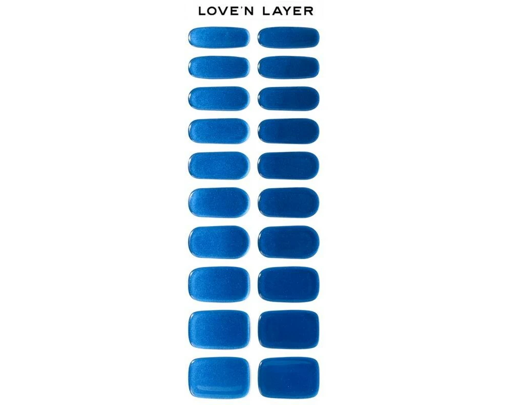 LoveNLayer Nagelfolien Selbstklebend, Metallic Deep Blue
