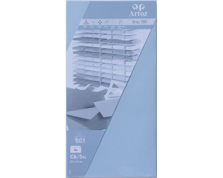 ARTOZ Couverts 1001 C6/5 107294184 100g, pastellblau 5 Stück