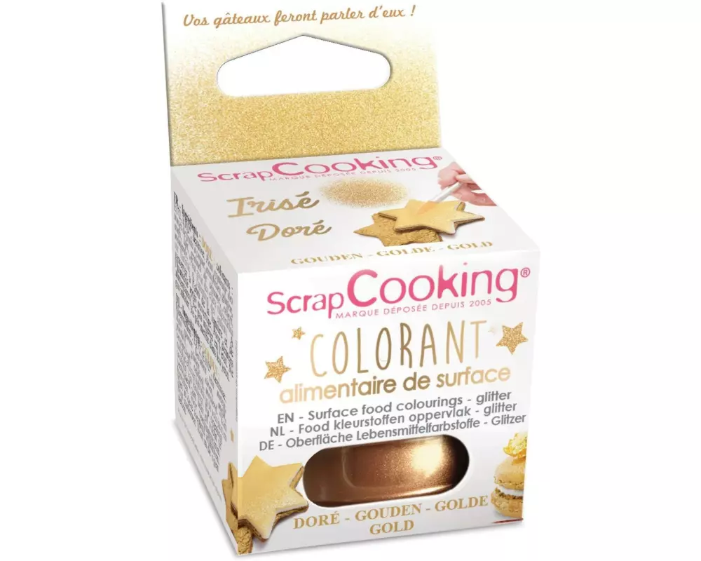 ScrapCooking Lebensmittelpuder Glitzer Gold 5 g