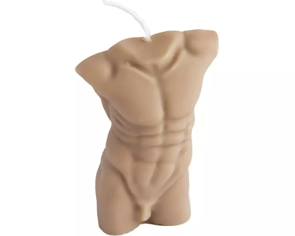 santabarbara THE LABEL Kerze Uomo 7 cm x 4.5 cm, Beige, 1 Stück