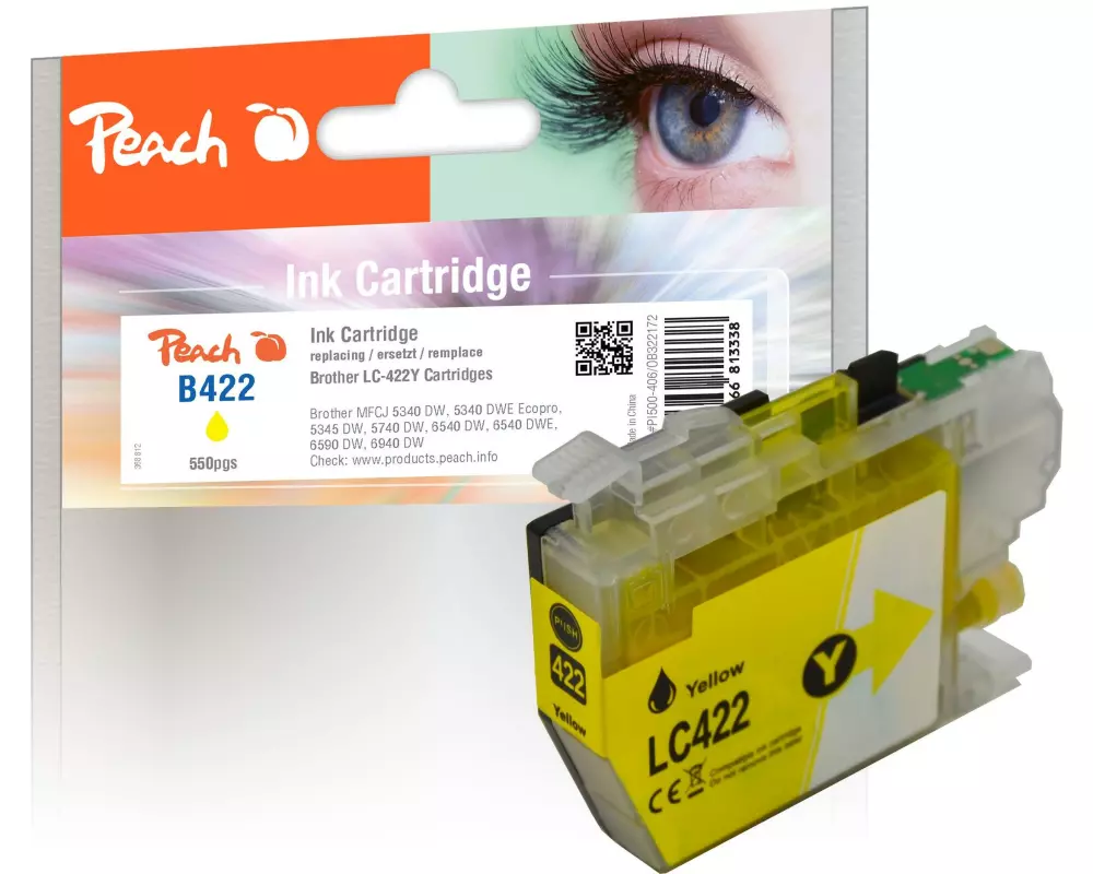 Peach Tinte Brother LC-422Y Yellow