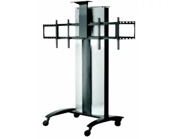 PEERLESS roll stand SR555E 2x 40-55inch max 400x400 2x34kg black-silver storage
