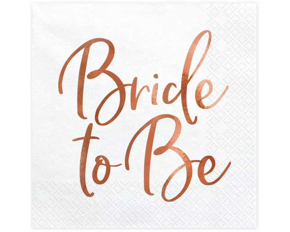 Partydeco Papierservietten Bride to be 33 cm x 33 cm, 20 Stück