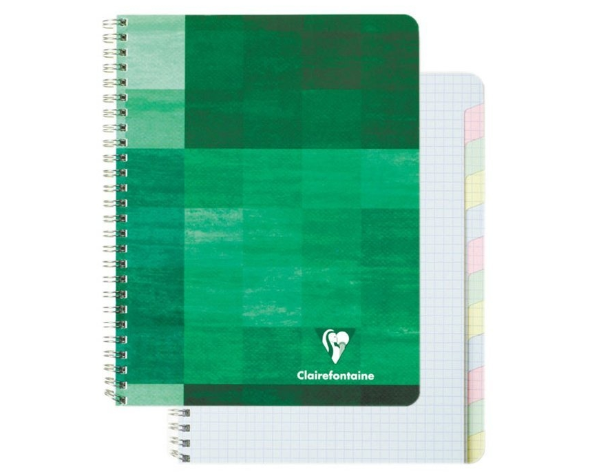 CLAIREFONTAINE Spiralheft ass. 17x22cm 8959 5mm, kariert 60 Blatt
