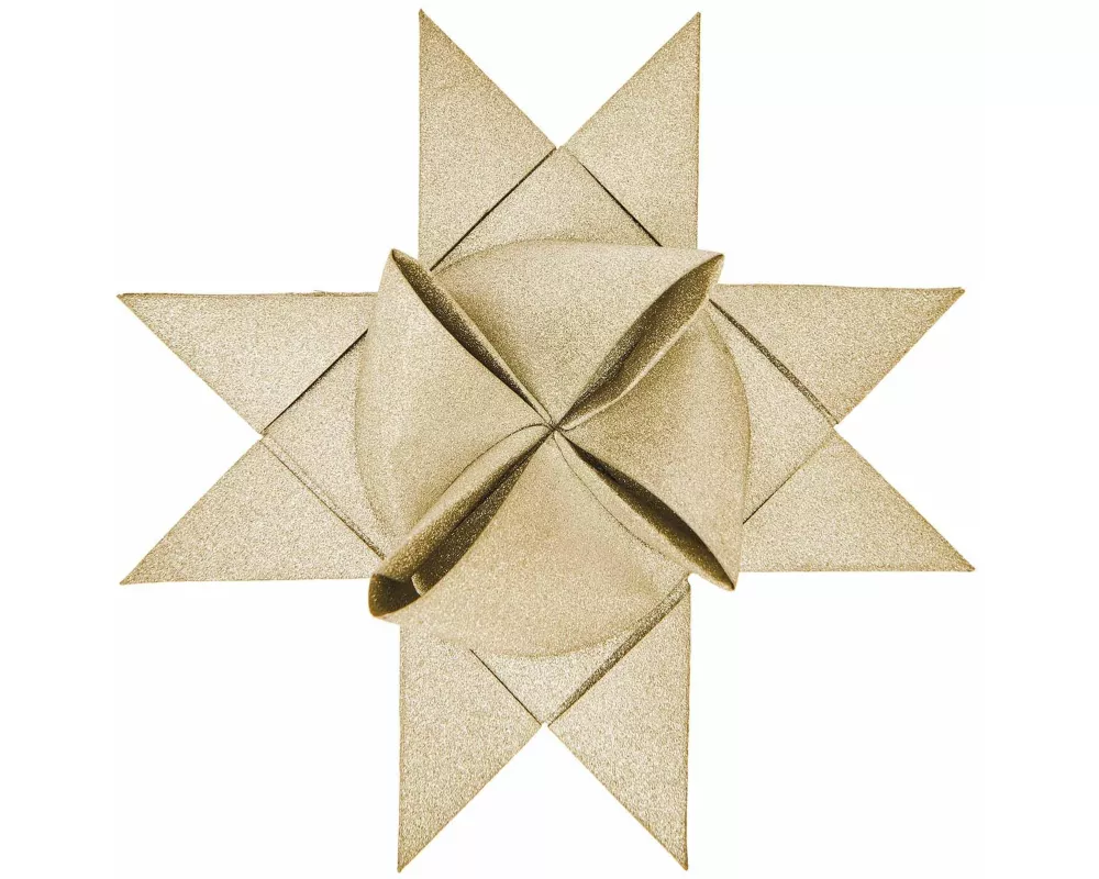 Fröbelsterne Glitter, Gold FSC MIX 60 Streifen, 120 g/m²