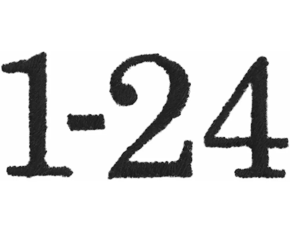 Stick & Stitch Packung Adventskalender Zahlen, schwarz, inkl. wasserlöslicher, bedruckter Stickvorlage