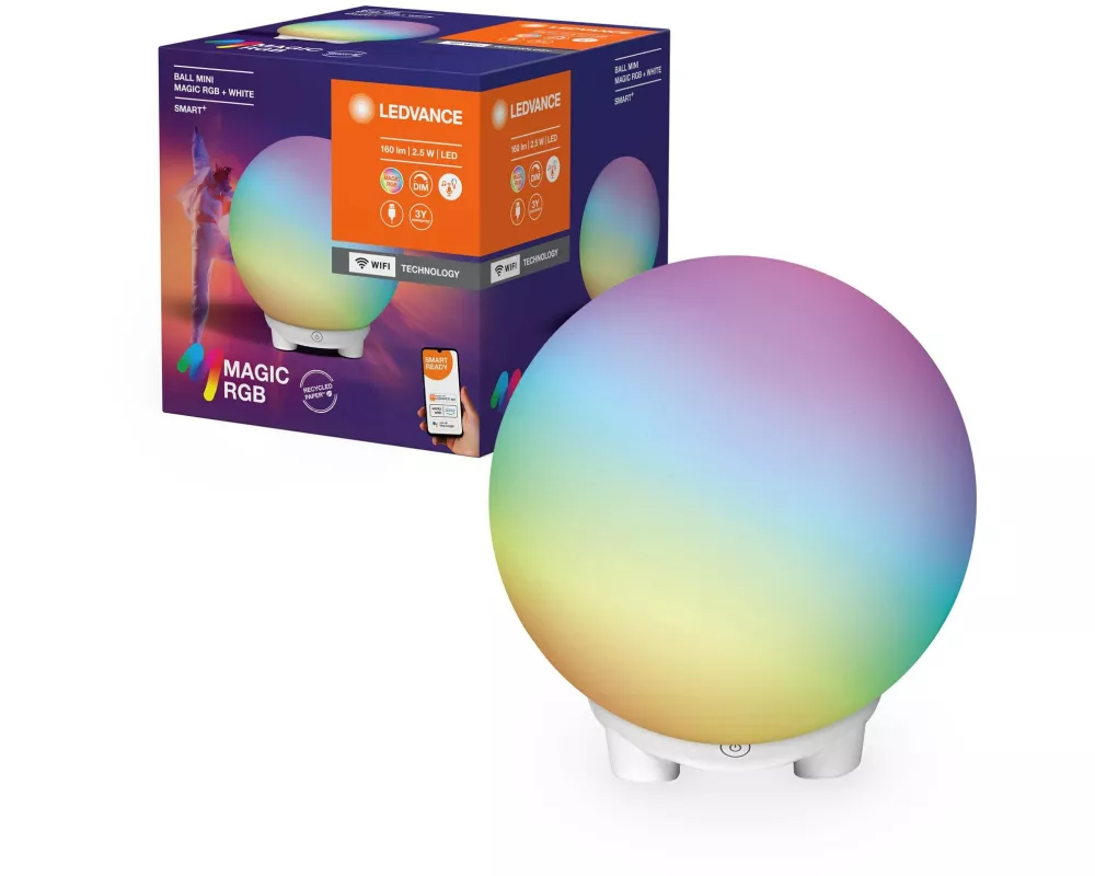 Ledvance SMART+ BALL MAGIC RGB Mini RGBW USB