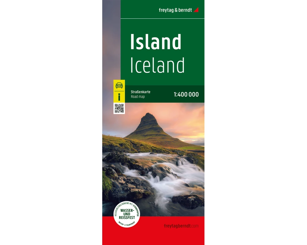 freytag & berndt Straßenkarte Island, Softcover 1:400.000